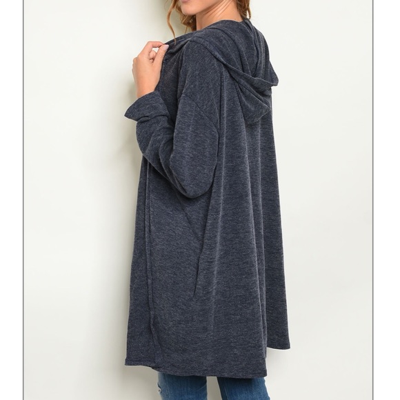 Med & Large Navy Blue Open Cardigan - Picture 9 of 9